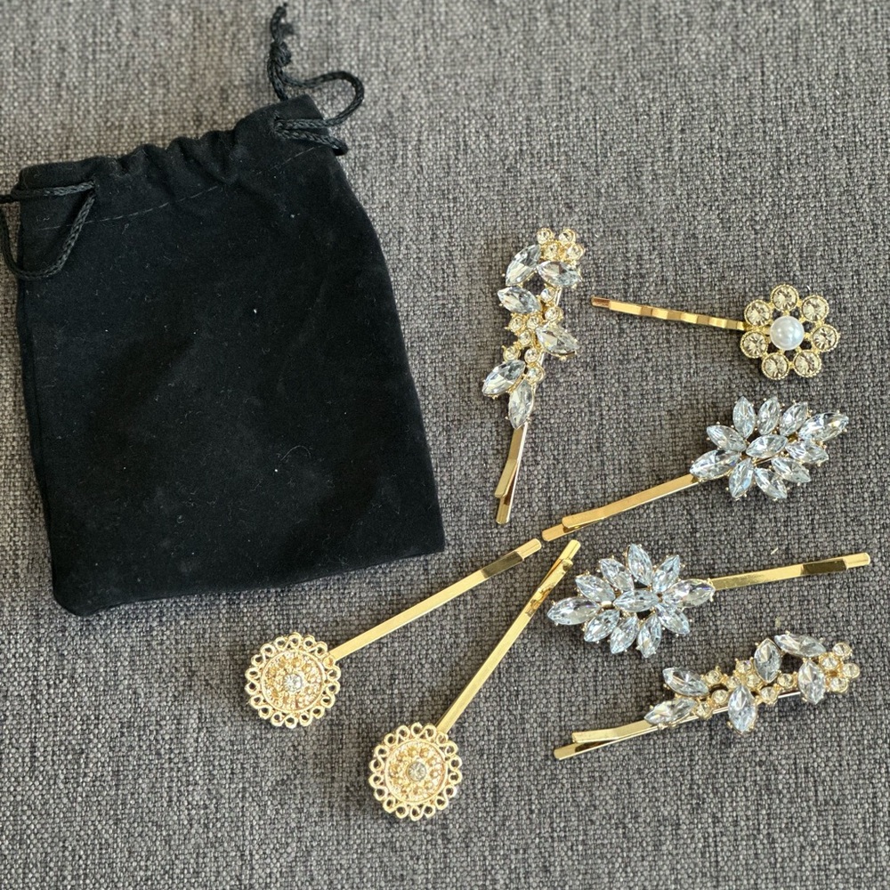 Elegant Gold and Silver Hairpin Set